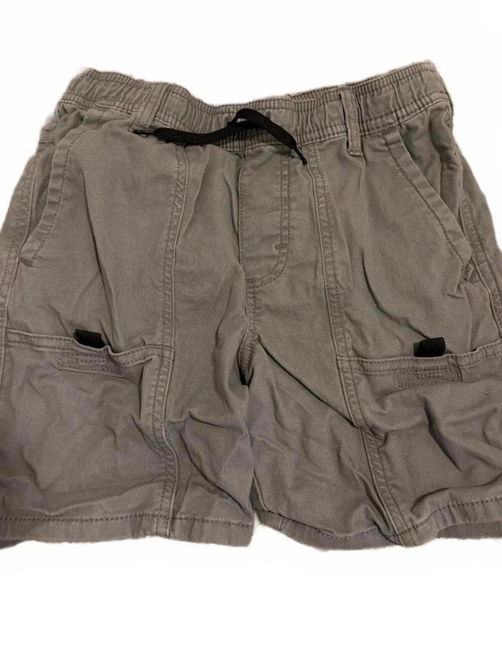 Wrangler Boys Shorts Regular L Gray Casual Cargo Elastic Waist